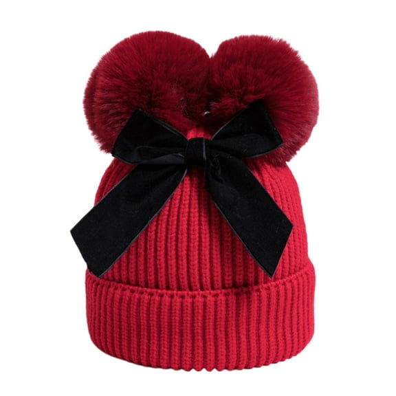 GXWEA Baby Knit Hat Beanies For Toddlers Toddler Beanie Baby Boys Girls Beanies Kids Winter Hats Children Knit Warm Caps E14 HAT Red 6-36 Months