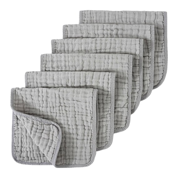 GXWEA Baby Towels Infant Baby Boys Girls Drool Cloths Cotton Muslin Towels Absorbent Daily Use(0-24 Months,Grey)