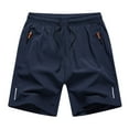 thumbnail image 1 of GXWEA Boy Short 5T Basketball Shorts Boys Boys Cargo Shorts, Outdoor Quick Dry Hiking Shorts, Lightweight Athletic Short With Zipper Pockets Blue 5-6 Years, 1 of 3