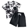 thumbnail image 1 of GXWEA Boy Summer Outfits Boys Size 6 Clothes Boys Clothing Sets Loose Athletic Crew Neck T-Shirt And Short Outfits, 1 of 5