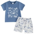 thumbnail image 1 of GXWEA Boy Toddler Clothes 2T Clothes Boys Toddler Boy Clothes Summer Outfits Kids Short Sleeve T-Shirt And Shorts, 1 of 5