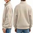 thumbnail image 1 of GXWEA Boys Knit Quarter Zip Sweatshirts Fashion Long Sleeve Pullover Tops, 1 of 4