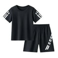 thumbnail image 1 of GXWEA Boys Outfit Boys Pajamas Size 8 Boys Loose Athletic Short-Sleeve Shirt And Active Shorts Set, 1 of 3