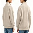 thumbnail image 1 of GXWEA Boys Quarter Zip Sweatshirts Ribbed Knit Fashion Pullover Tops, 1 of 4