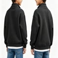 thumbnail image 1 of GXWEA Boys Quarter Zip Sweatshirts Ribbed Knit Fashion Pullover Tops, 1 of 4