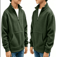 thumbnail image 1 of GXWEA Boys Quarter Zip Sweatshirts Ribbed Knit Fashion Pullover Tops, 1 of 4
