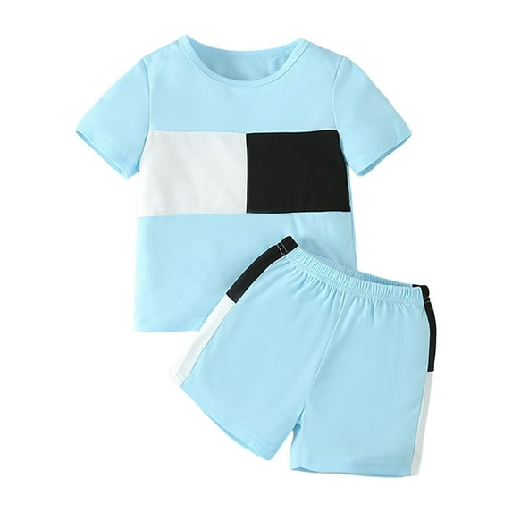 GXWEA Boys Sets 5T Boys Clothes Baby Boy Clothes Toddler Summer Outfit Short Sleeve T-Shirt Tee Tops Joggers Casual Shorts 2Pcs Clothing Set