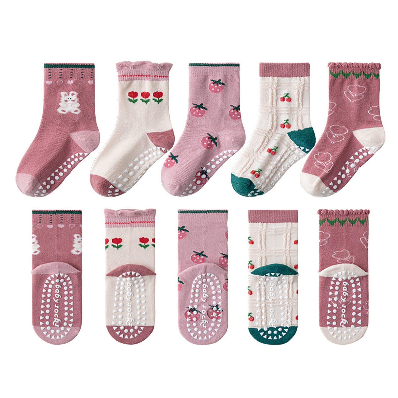 GXWEA Boys Socks Grip Socks For Kids Non Slip Grip Ankle Socks With Non 