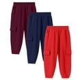 thumbnail image 1 of GXWEA Boys Sweat Pants 4T Boys Pants 3Pcs Boys Sweatpants Cotton Blend Athletic Workout Kids Clothes Boys Joggers Pocket 12-14 Years, 1 of 5