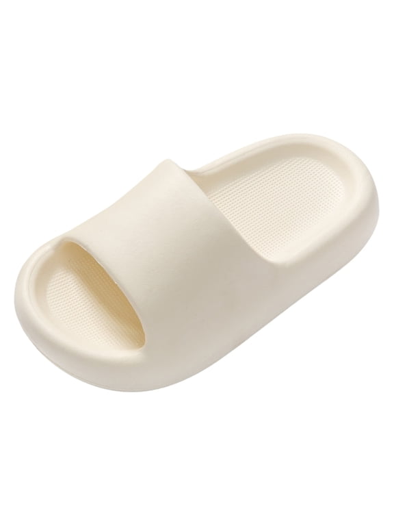 Bubble Slides For Kids Toddler Slides Shoes Kids Cloud Slides Boys Girls Shower Slippers Slip On Slide Sandals Non-Slip Summer Beach Pool Shoes White 5.5-6 Years