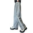 thumbnail image 1 of GXWEA Cargo Pants Girls Girls Wide Leg Sweatpants Girls High Waisted Pants Kids Wide Leg Pants Casual Trousers With Pockets 5-6 Years Grey, 1 of 6