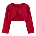 thumbnail image 1 of GXWEA Christmas Cardigan Girls Kawaii Sweater Girls Long Sleeve Sparkle Cardigan Childrens Kids Bolero Shrug Red 5-6 Years, 1 of 8