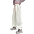 thumbnail image 1 of GXWEA Cute Clothes For Girls 10-12 Girls Pants Size 8 Girls High Waisted Pants Kids Wide Leg Pants Casual Trousers With Pockets 5-6 Years Beige, 1 of 5