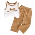 thumbnail image 1 of GXWEA Cute Toddler Girl Outfits 2T Summer Clothes For Girls Toddler Girl Clothes Baby Girl Summer Outfits Sleeveless Shirts Tops Shorts Set For Girl Clothing, 1 of 9
