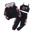 thumbnail image 1 of GXWEA Fall Outfits For Girls Clothes For Girls Kids Girls Clothes Stylish Tops And Pants Tank Clothing Sets 3 Piece Outfits 6-7 Years, 1 of 8