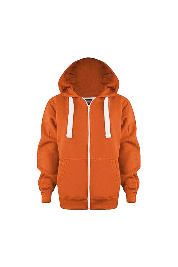 Girls' Fashion Hoodies & Sweatshirts Kids Hoodie Youth Solid Classic Hoodies Soft Hooded Full Zip Sweatshirts For Children 9-10 Years