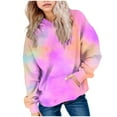 thumbnail image 1 of GXWEA Girls Hoodies Size 10-12 Girls Hoodies Size 14-16 Cute Hoodies For Teen Girls Trendy Preppy Hooded Sweatshirts Oversized Long Sleeve Shirts Gradient Clothes For Girls Purple 9-10 Years, 1 of 5