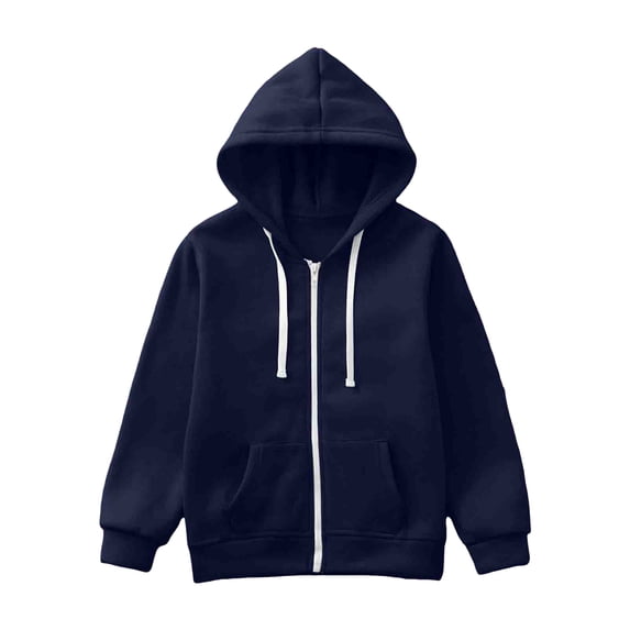 GXWEA Hoodie For Boys Zip Up Hoodie Girls Youth Solid Classic Hoodies Soft Hooded Full Zip Sweatshirts For Children 4-5 Years