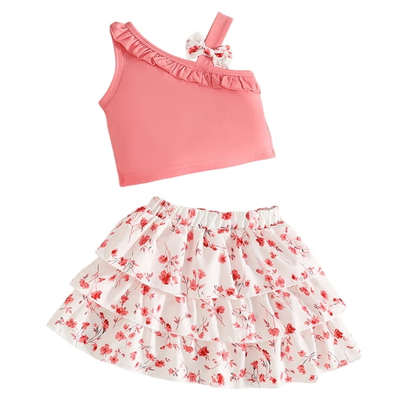 GXWEA Infant Clothes Girl Toddler Girl Sets Baby Girls And Toddler Sleeveless Tank Top And Shorts 2-Piece Set