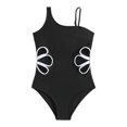 thumbnail image 1 of GXWEA Kids Bathing Suits Toddler Swimsuit Girl Girls One Piece Swimsuit Cute Bathing Suit Hawaii Swimwear Black 11 Years, 1 of 6