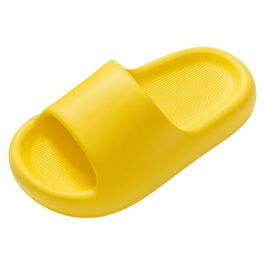 GXWEA Kids Slides Girls Slide Kids Kids Cloud Slides Boys Girls Shower Slippers Slip On Slide Sandals Non-Slip Summer Beach Pool Shoes Yellow 5.5-6 Years