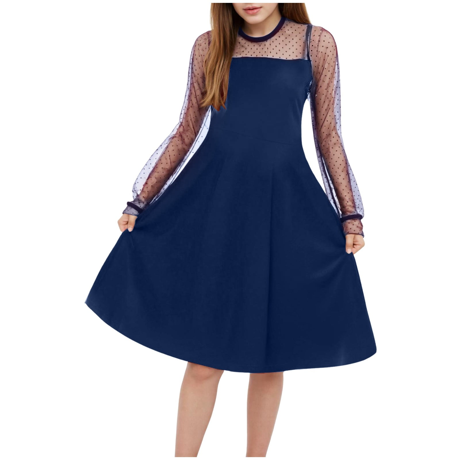 navy formal dress size 14 ZAPAKASA Women Plus Size Navy Long Chiffon Formal Dress with Short Sleeves  V-Neck Party Dress with Ruffles main image 0