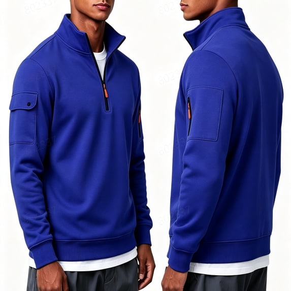 GXWEA Men's Quarter Zip Sweater Casual Lightweight Knit Pullover Sweater
