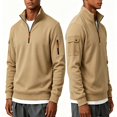 thumbnail image 1 of GXWEA Men's Quarter Zip Sweater Casual Lightweight Knit Pullover Sweater, 1 of 4