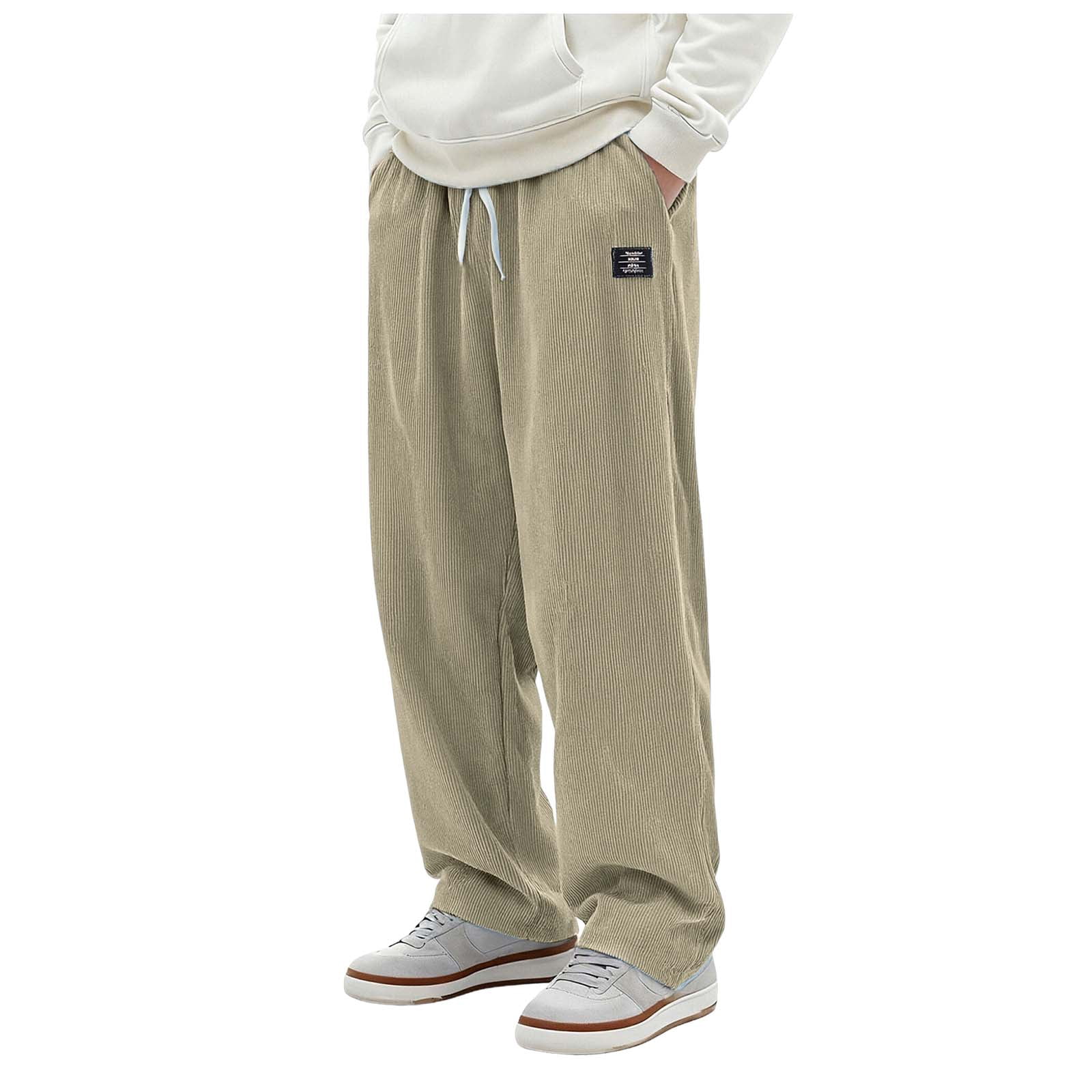 GXWEA Mens Wide Leg Sweatpants Baggy Pants For Men Mens Corduroy Casual ...