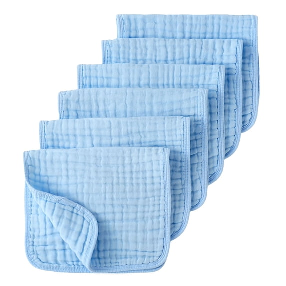 GXWEA Muslin Burp Cloths Newborn Baby Boys Girls Cotton Cloths Multi-color Muslin Towels for Burping(0-24 Months,Blue)