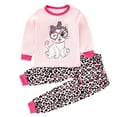 thumbnail image 1 of GXWEA Pajamas Girls 18 Month Girl Pajamas Little & Big Girls Cotton Pajama 2-Piece Long Pants Summer Pj Set Pink 3-6 Months, 1 of 3