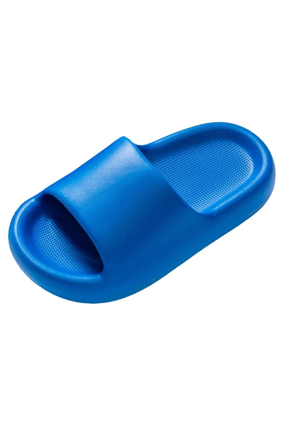 Slides For Kids Shoes Boys Flip Flops Size 6 Kids Cloud Slides Boys Girls Shower Slippers Slip On Slide Sandals Non-Slip Summer Beach Pool Shoes Blue 7-8 Years