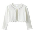 thumbnail image 1 of GXWEA Sweaters For Girls Gold Cardigan Girls Girls Open Front Shrug Cardigan Kids Children Knit Long Sleeve Bolero With Button Closure 11-12 Years, 1 of 5