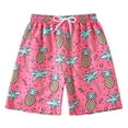 thumbnail image 1 of GXWEA Swimming Trunks For Boys 10-12 Boys' Swimwear Boys Swim Trunks With Compression Liner Toddler Stretch Swim Shorts Pink 8-9 Years, 1 of 7