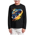 thumbnail image 1 of GXWEA T Shirts For Boys Boys Monster Truck Long Sleeve T-Shirt Crew Neck Tops Off-Road Vehicle Graphic Shirts for Spring Fall（Black,11-12 Years）, 1 of 5