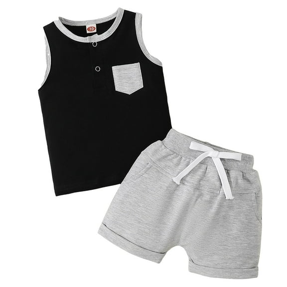 GXWEA 3T Boy Outfit Toddler Boy Sets Toddler Baby Boy Summer Outfit Short Sleeve T Shirt Top And Casual Shorts Set Cute Clothes Grey 18-24 Months