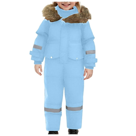 GXWEA Toddler Boy Snowsuit Boys Snow Pants Kids Snow Suit Boys Girls One Piece Snowsuits 2025 Winter Warm Outdoor Overalls Waterproof Snowboarding Ski Suits 10-11 Years