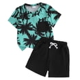 thumbnail image 1 of GXWEA Toddler Boy Summer Clothes Boys Clothes Size 6 Boy Clothes Kids Boy'S Summer Outfits Shorts Sleeve Crewneck T Shirt Tops Tees Shorts Sets Boy'S, 1 of 9