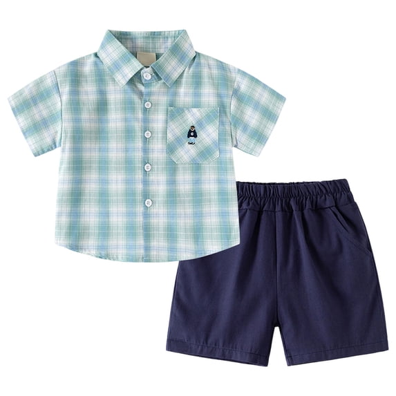 GXWEA Toddler Clothes For Boys Baby Boy Clothes 18-24 Months Toddler Boy Clothes Summer Outfits Kids Short Sleeve T-Shirt And Shorts