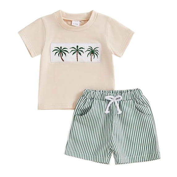 GXWEA Toddler Clothes For Boys Boys 4T Clothes Toddler Baby Boy Summer Clothes T Shirt Elastic Waist Shorts Set 2 Piece Outfit