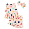 thumbnail image 1 of GXWEA Toddler Girl Set Toddler Outfits For Girls Baby Girls And Toddler Sleeveless Tank Top And Shorts 2-Piece Set, 1 of 9