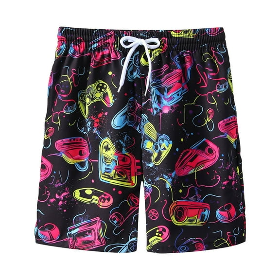 GXWEA Toddler Swim Trunks Swim Trunks Boys Swim Trunks Soft Boxers Lined Swimsuit Bathing Shorts Upf 50  Functional Drawstring Multicolour 6-7 Years