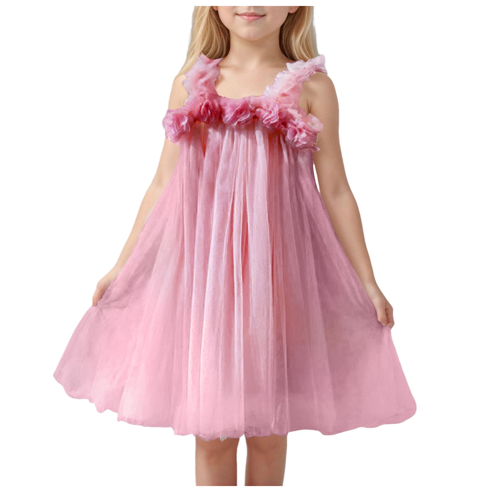 GXWEA Toddler Tea Party Dress Girls Valentines Day Outfit Layered Tulle Tutu Dress For Toddler Girls,Baby Girl Rainbow Tutu Princess Skirt Set Pink 2-3 Years