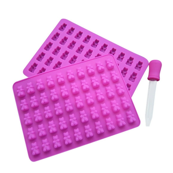 GXXGREAT 50 Cavity Silicone Gummy Bear Chocolate Mold Candy Maker Ice Tray Jelly Moulds