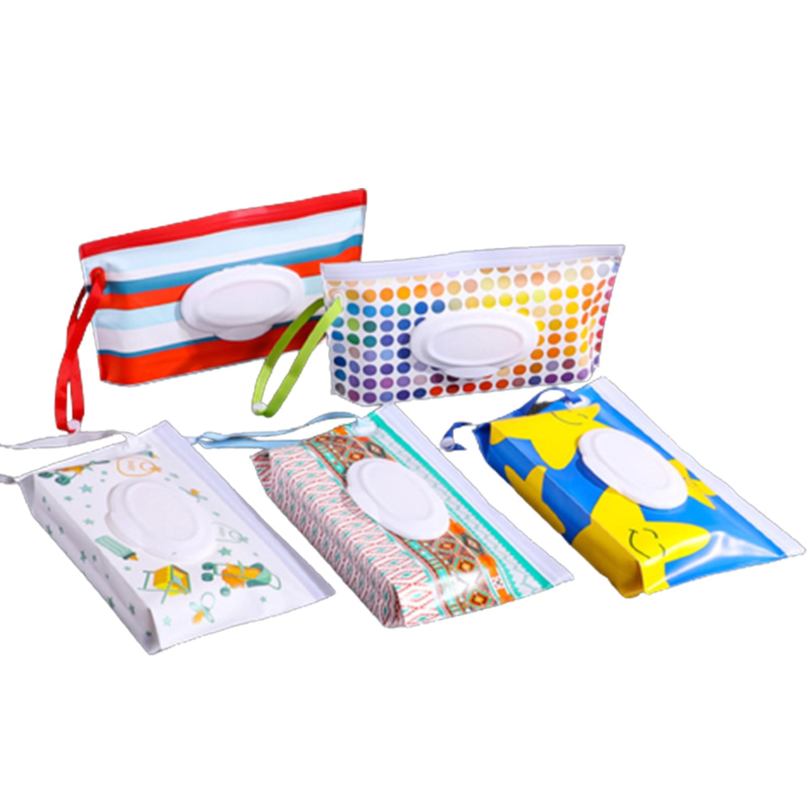 GXXGREAT 5pack Radom Color Baby Wipes Package Paper Towel Bag Open