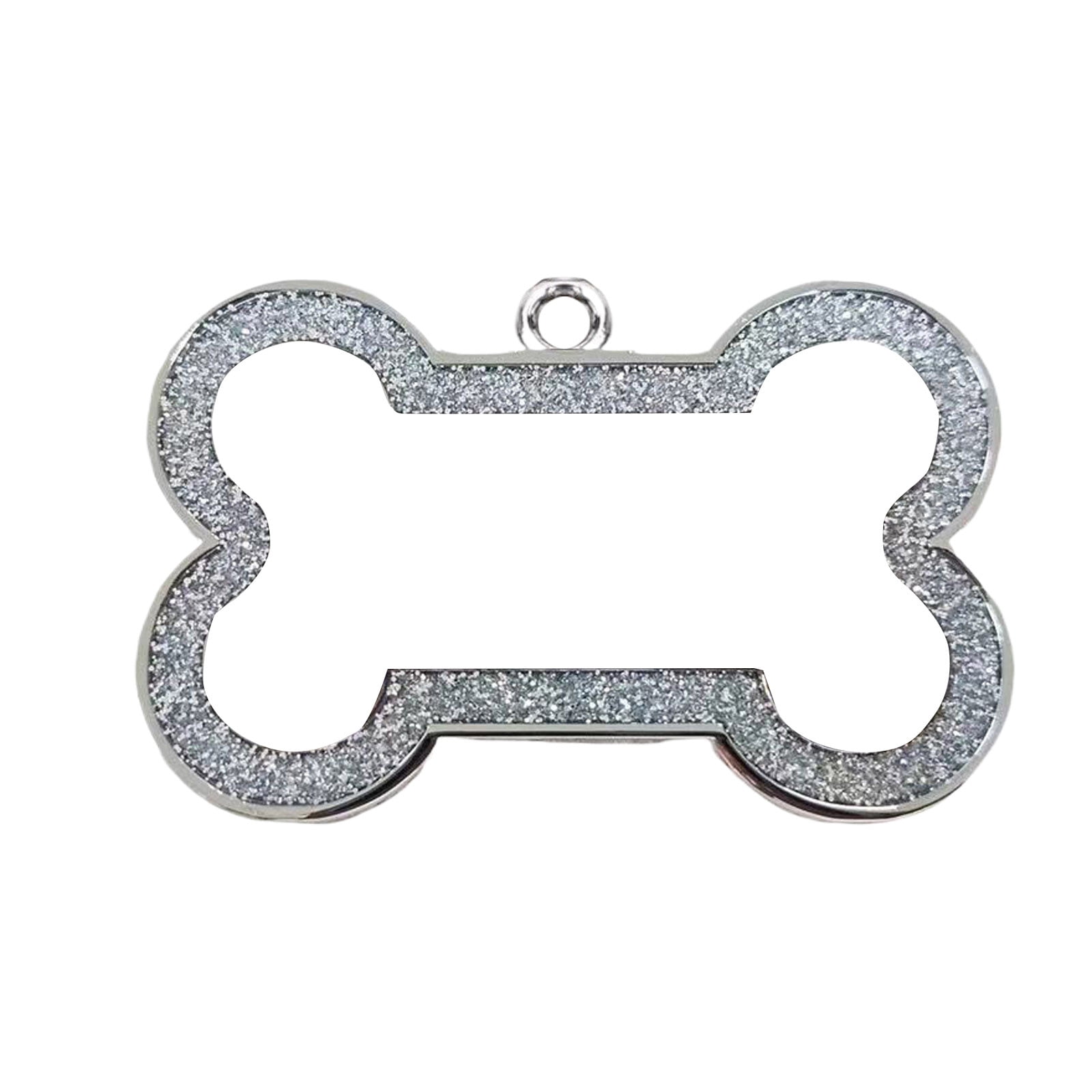 GXXGREAT Dog Tags Stainless Steel Pet ID Tags With Glittery Bone Design