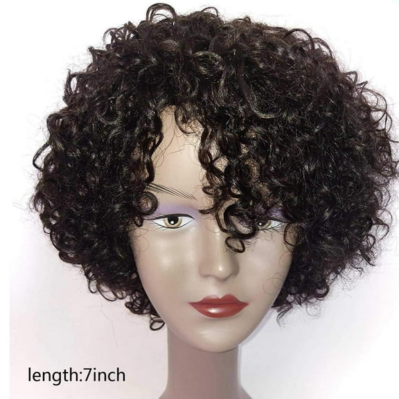 GXXGREAT Hair Wigs 10 Inch Short Curly Brazilian Wigs Brazilian Human Hair