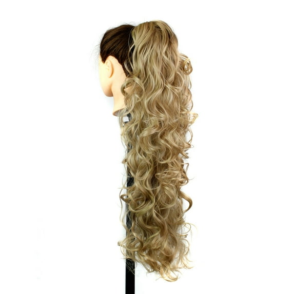 GXXGREAT Long Clip-in Curly Claw Jaw Ponytail Clip In Hair Extensions Wavy Hairpiece