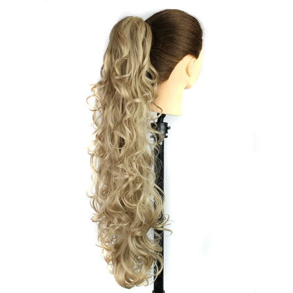 GXXGREAT Long Clip-in Curly Claw Jaw Ponytail Clip In Hair Extensions Wavy Hairpiece