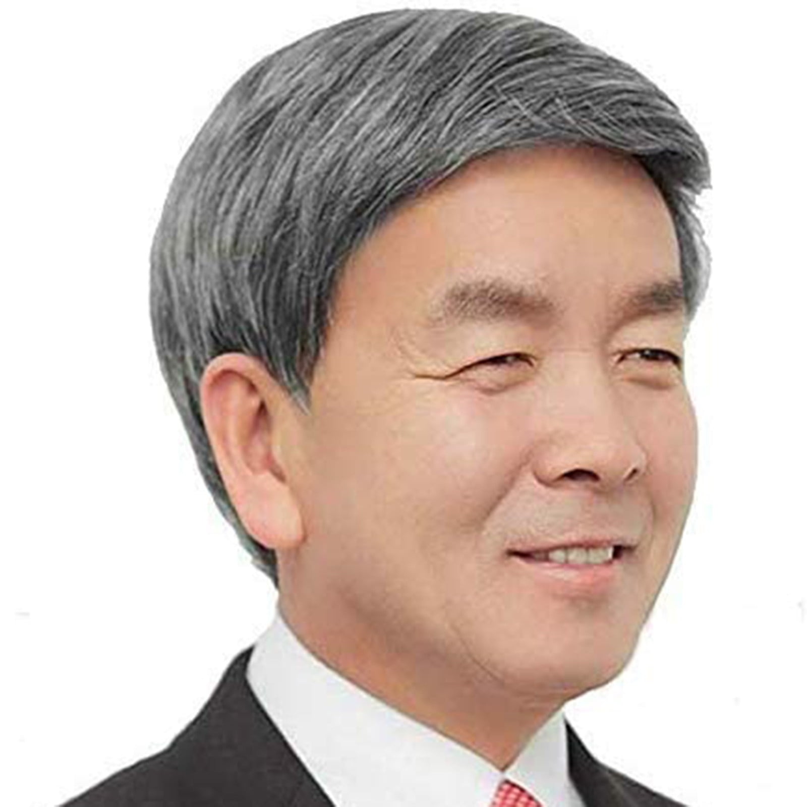 GXXGREAT Men's Wig With Wig Net Natural White Hair Gray And Silver Hair